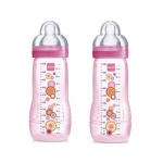 MAM Biberon 2ème âge violet 2x330ml