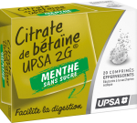 UPSA Citrate de betaïne 2g menthe sans sucre 20 comprimés effervescents