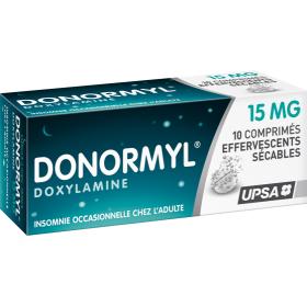UPSA Donormyl 15mg 10 comprimés effervescents sécables