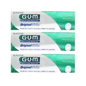G.U.M Original white dentifrice lot 3x75ml