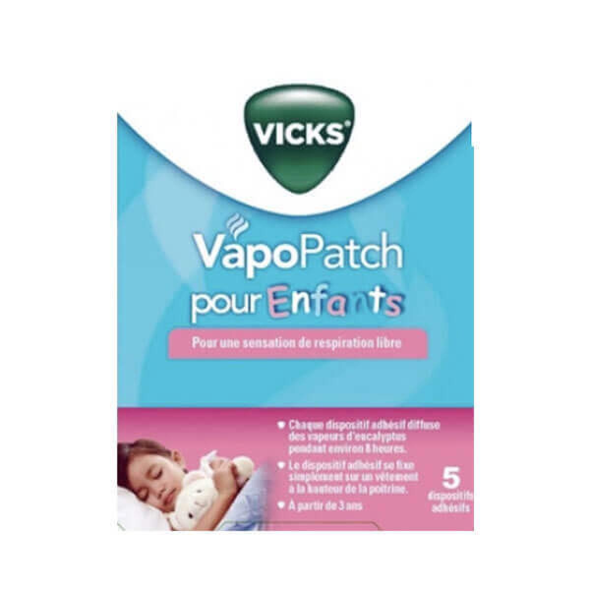 VICKS Vapopatch pour enfants 5 dispositifs adhésifs Parapharmacie
