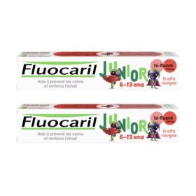 FLUOCARIL Dentifrice junior fruits rouges lot 2x75ml