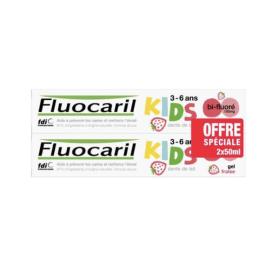 FLUOCARIL Dentifrice kids fraise lot de 2x50ml