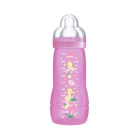 MAM Biberon 2ème âge rose 330ml