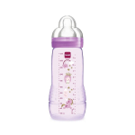 MAM Biberon 2ème âge couleur pour fille 330ml