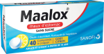 SANOFI Maalox maux d'estomac sans sucre citron 40 comprimés à croquer