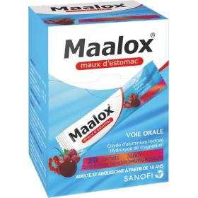 SANOFI Maalox maux d'estomac fruits rouges 20 sachets