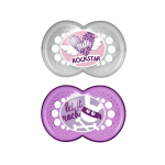 MAM 2 sucettes anatomiques silicone décor +18 mois