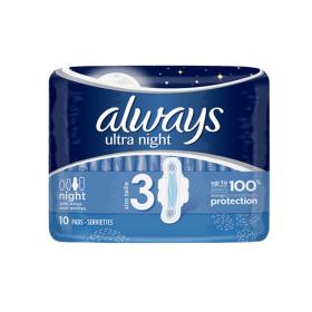 ALWAYS Ultra night 10 serviettes hygiéniques taille 3