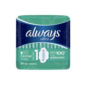 ALWAYS Ultra normal 14 serviettes hygiéniques taille 1