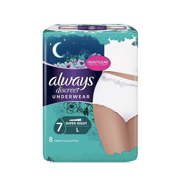 ALWAYS Discreet super night 12 culottes taille L Parapharmacie