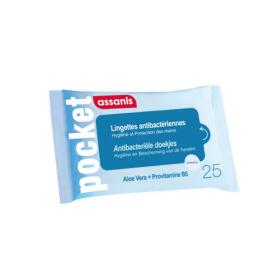 ASSANIS Pocket lingettes antibactériennes 25 unités