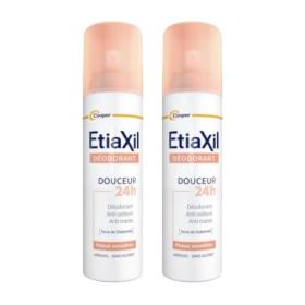 ETIAXIL Déodorant douceur 48h sans aluminium lot 2x150ml