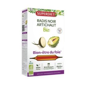 SUPER DIET Radis noir artichaut bio 20 ampoules