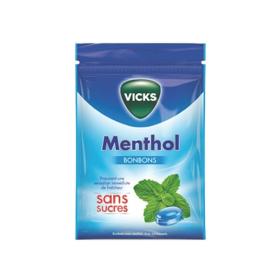 VICKS Bonbons menthol sans sucre 72g