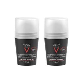 VICHY Homme déodorant anti-transpirant 72h contrôle extrême lot de 2x50ml