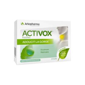 ARKOPHARMA Activox adoucit la gorge menthe eucalyptus 24 pastilles