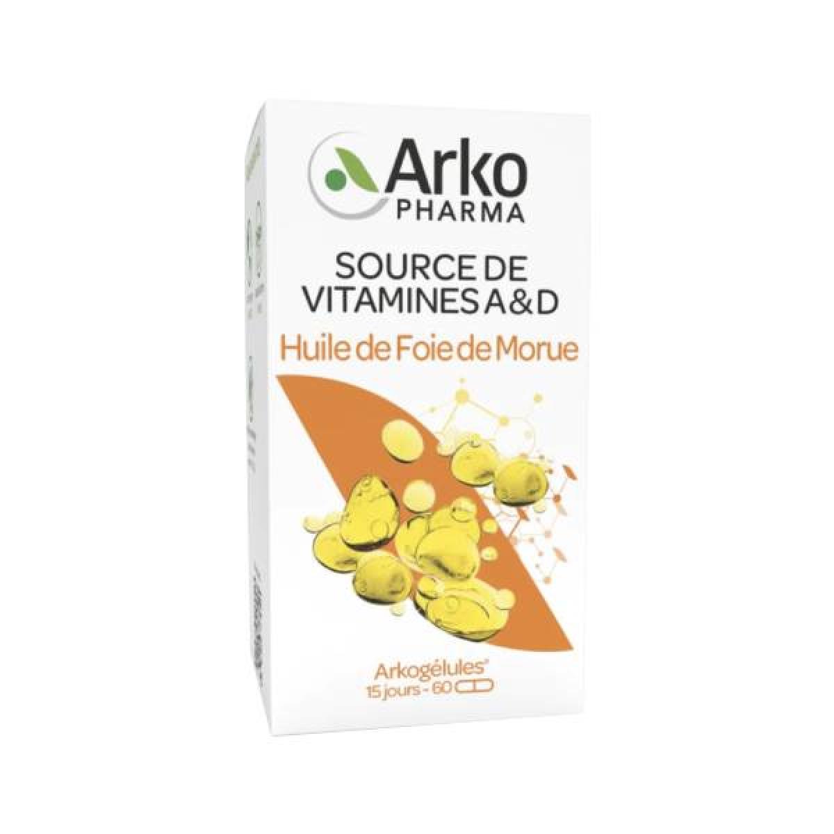 ARKOPHARMA Arkogélules huile de foie de morue 60 gélules