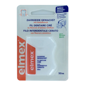 ELMEX Protection caries fil dentaire ciré arôme menthe 50m