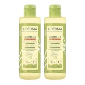 A-DERMA Exomega control huile lavante émolliente lot 2x500ml