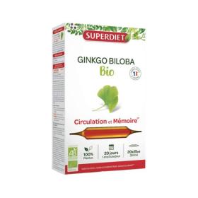 SUPER DIET Ginkgo biloba circulation mémoire 20 ampoules