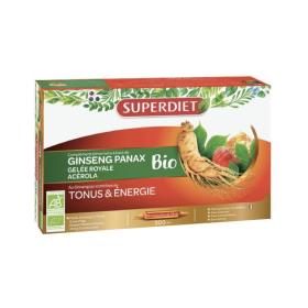 SUPER DIET Ginseng bio tonus & énergie 20 ampoules