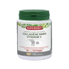 SUPER DIET Collagène marin vitamine C 180 comprimés
