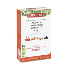 SUPER DIET Quatuor acérola tonique bio 20 ampoules