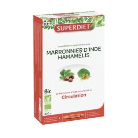 SUPER DIET Marronnier d'Inde hamamélis bio 20 ampoules