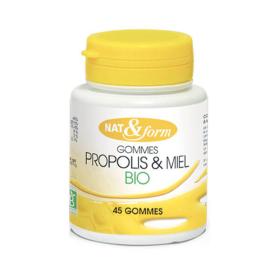 NAT & FORM Propolis et miel bio 45 gommes