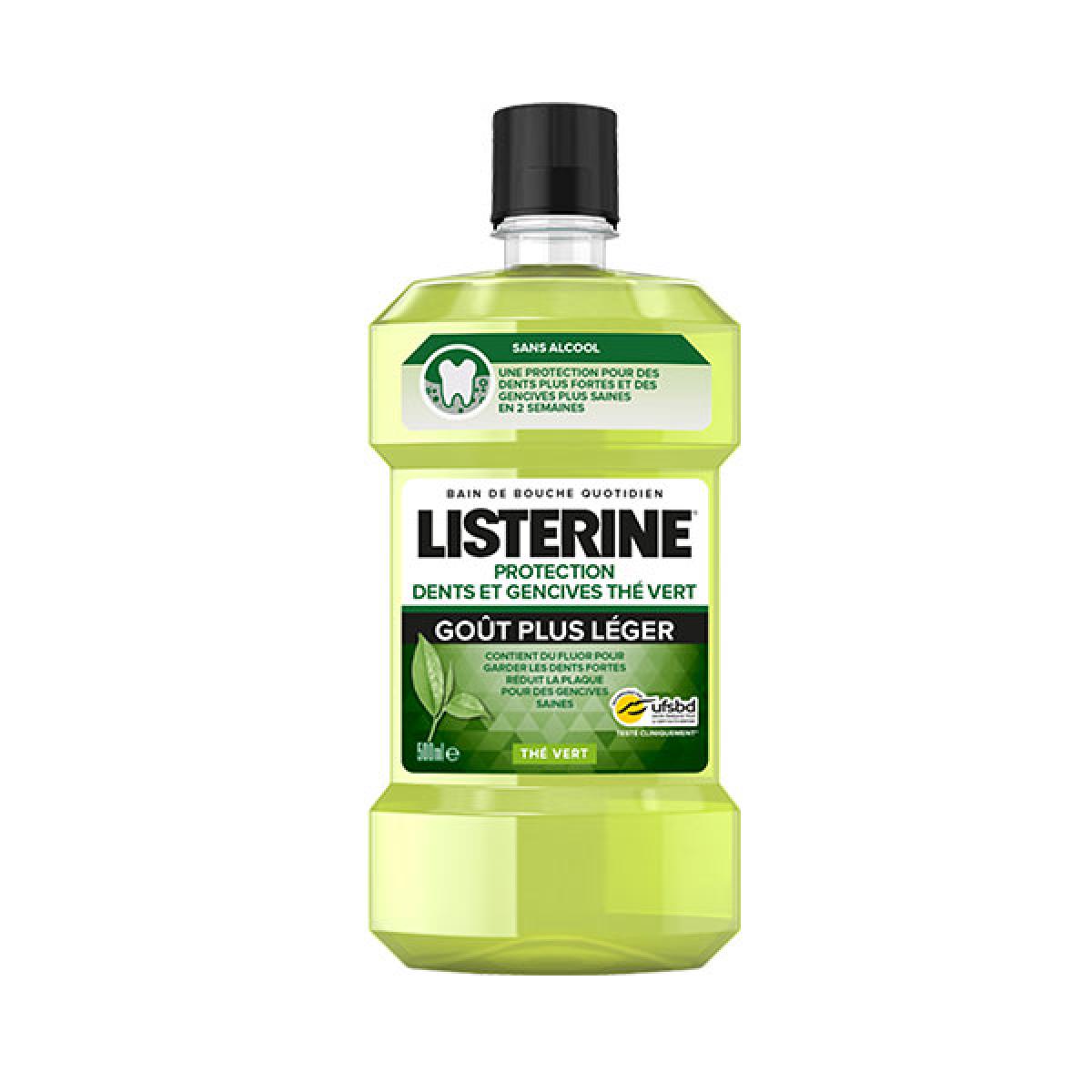 Listerine Fraîcheur goût plus léger bain de bouche 500ml