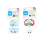 MAM Sucette décor foot 6 mois et + lot 2
