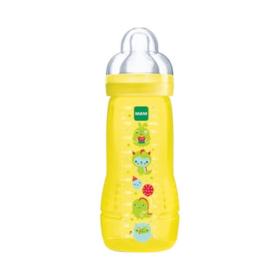 MAM Easy active biberon jaune 2ème âge 330ml