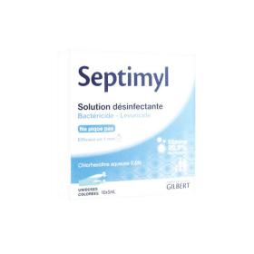 GILBERT Septimyl solution désinfectante chlorhexidine aqueuse 0,5% 10x5ml