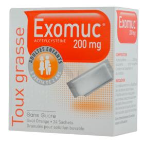 BOUCHARA-RECORDATI Exomuc 200mg granulés 24 sachets