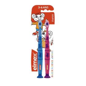 ELMEX 2 brosses à dents souple 3-6 ans