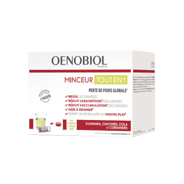 Oenobiol Minceur Tout En 1 Perte De Poids 30 Sticks 60 Comprimés