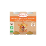 BABYBIO Petits pots légumes & pâtes façon bolognaise boeuf 2x200g