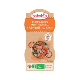 BABYBIO Bols aubergines façon moussaka et agneau français 2x200g