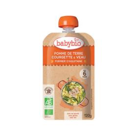 BABYBIO Gourde pomme de terre, courgette & veau fermier d'Aquitaine 120g