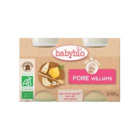 BABYBIO Petits pots poire williams 2x130g