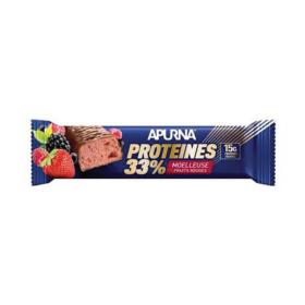 APURNA Barre hyperprotéinée crunchy 33% fruits rouges 45g