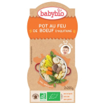 BABYBIO Bols pot au feu boeuf d'Aquitaine et du Limousin 2x200g