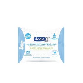 DODIE 20 lingettes nettoyantes à l'eau format pocket