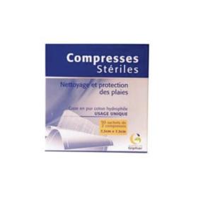 LABORATOIRE GIPHAR 50 sachets de 2 compresses stériles 7,5x7,5cm