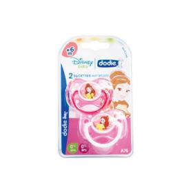 DODIE Disney 2 sucettes anatomiques silicone 6 mois et + princess