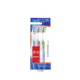 ELGYDIUM 2 Brosses à dents inter-active médium + 1 offerte