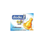 DODIE 2 tétines caoutchouc 1e age 3 vitesses