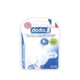 DODIE 2 tétines silicone 6 mois et + 3 vitesses liquide épais débit 4