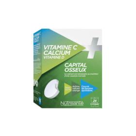 NUTRISANTÉ Vitamine C Calcium Vitamine D capital osseux 24 comprimés à croquer